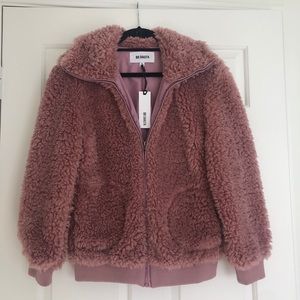 BB Dakota NWT Teddy or Not Faux Fur Bomber- Size S